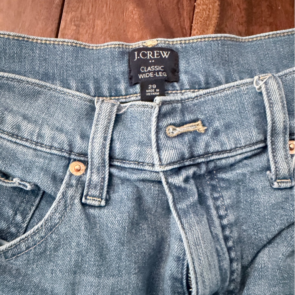 J.Crew Light Blue Wide-Leg Jeans - Picture 2 of 3